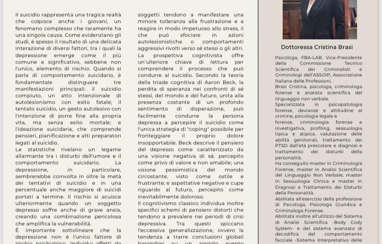 Suicidio giovanile: la fragilità nascosta dietro la disperazione