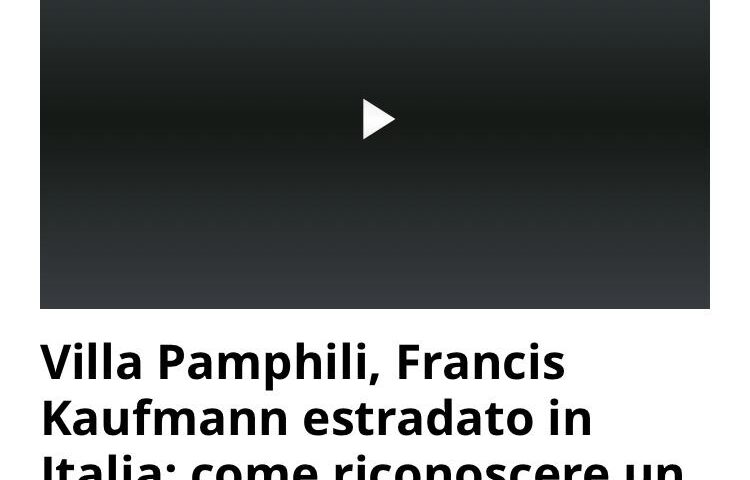 Villa Pamphili, Francis Kaufmann estradato in Italia
